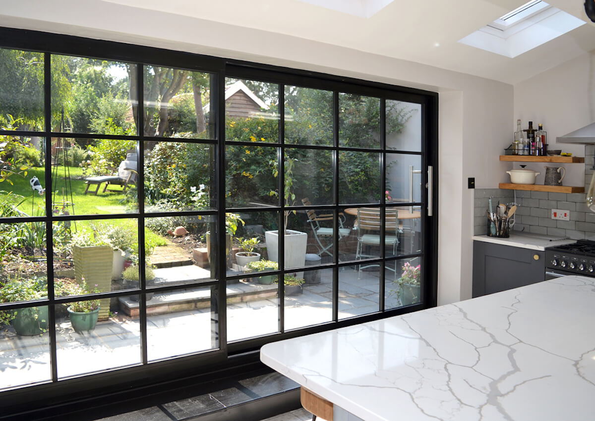 Aluminium Slider Doors in black
