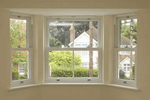 White sliding sash windows