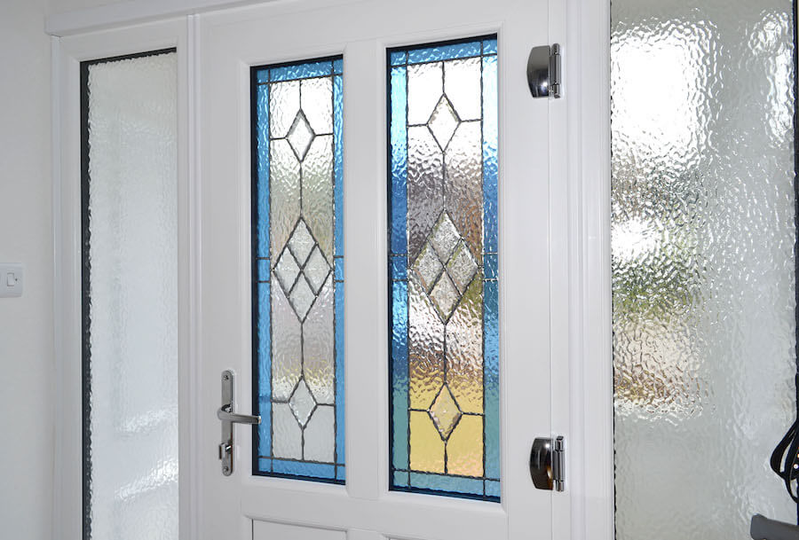 Interior white uPVC door interior