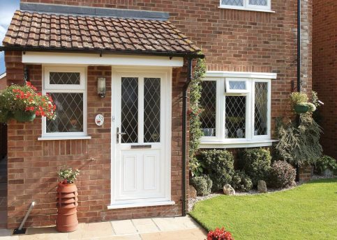 Rehau white uPVC door